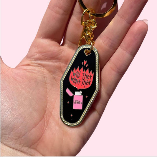 Bookish Keychain - Slow Burn