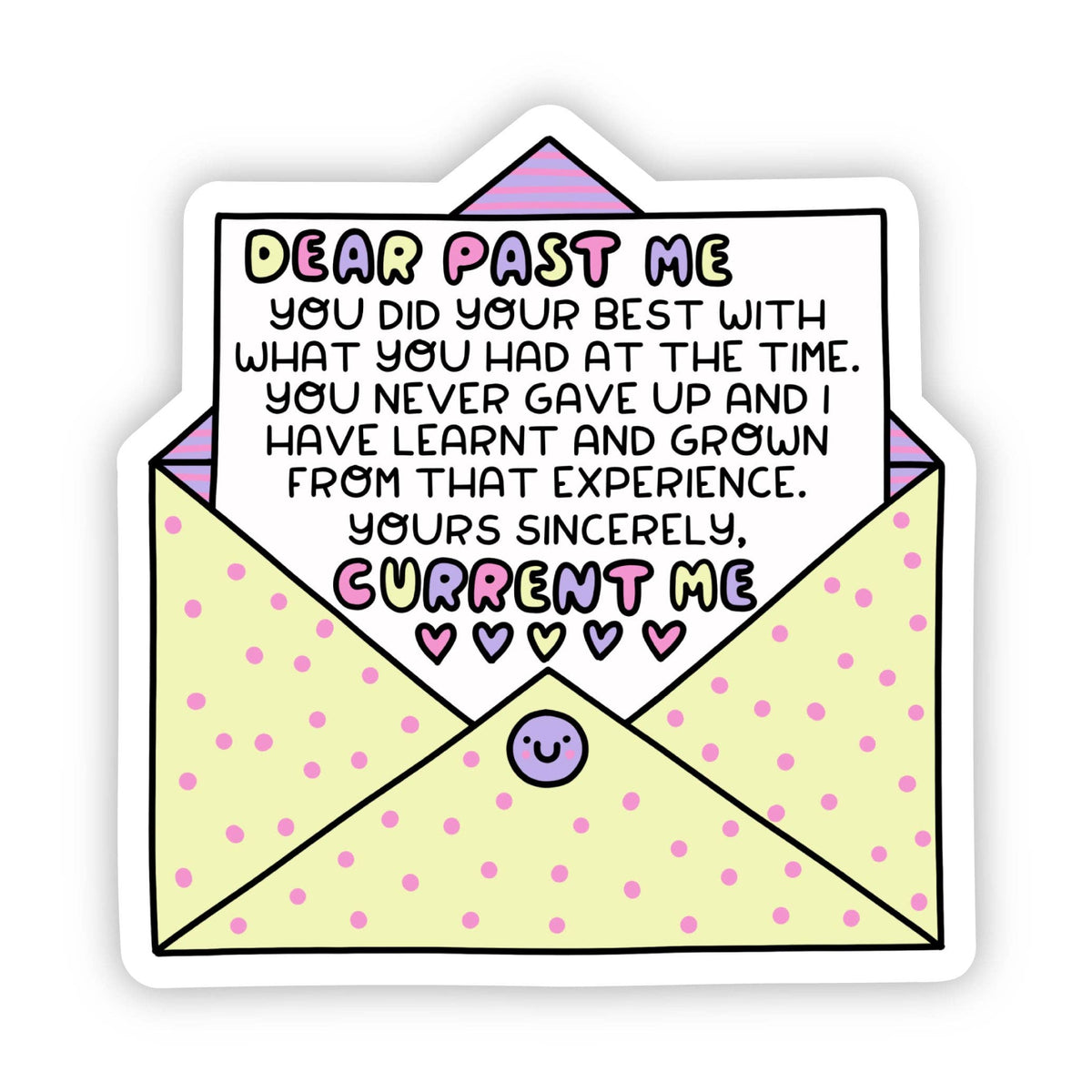 Sticker - "Dear Past Me" Motivational Note