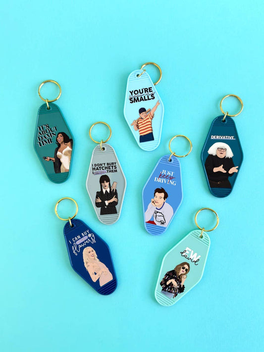 Harry S Just Keep Driving Motel Keychain