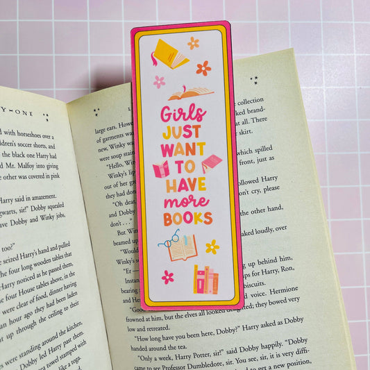 Bookmark - Girls Just Want More Books
