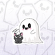Scritchy Scratch Ghost & Cat Sticker