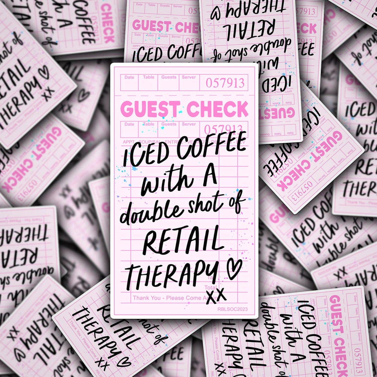 Iced Coffee With A Double Shot Of Retail Therapy Sticker