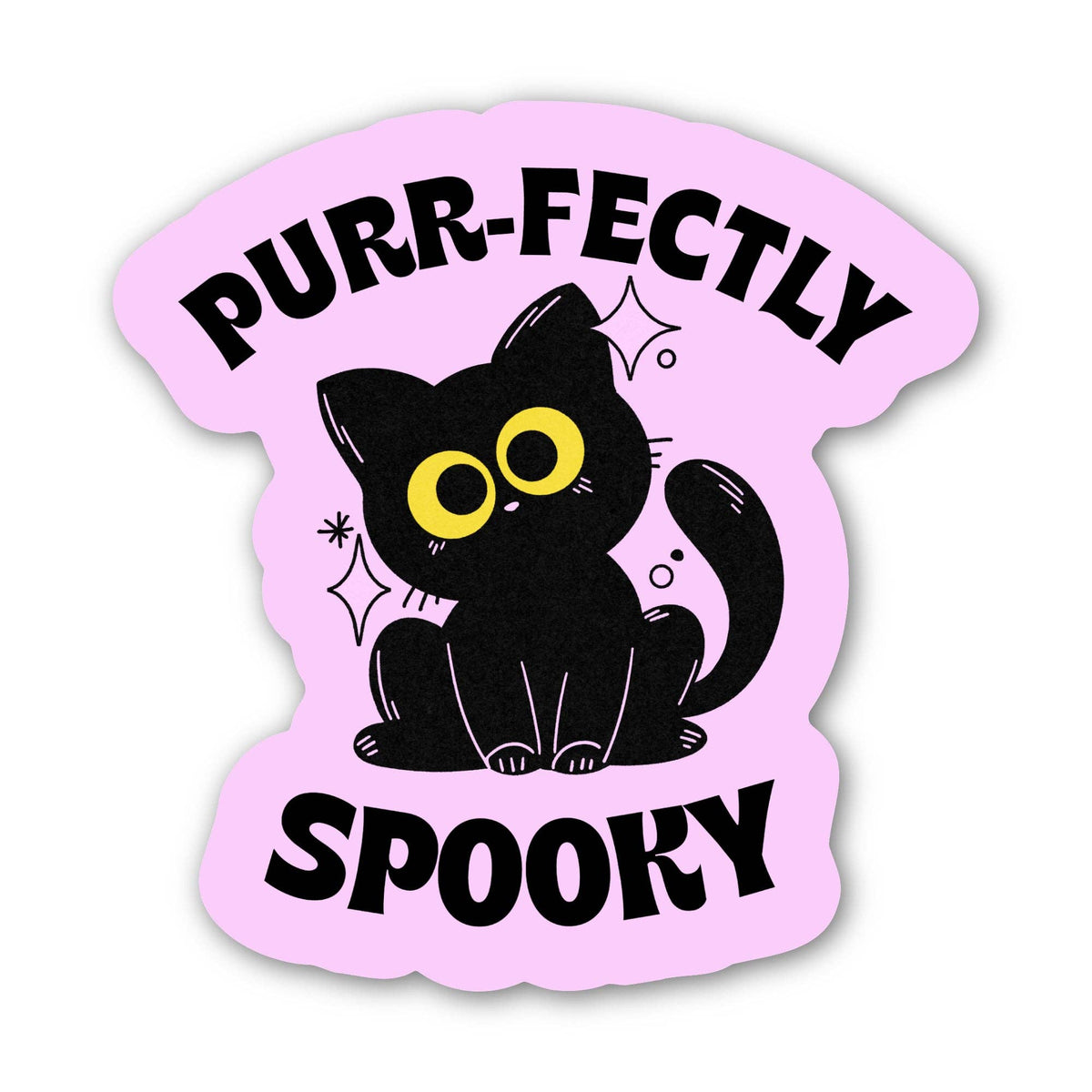 Sticker - Purr-fectly Spooky Black Cat Halloween Sticker