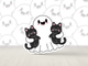 Ghost with Cats Sticker