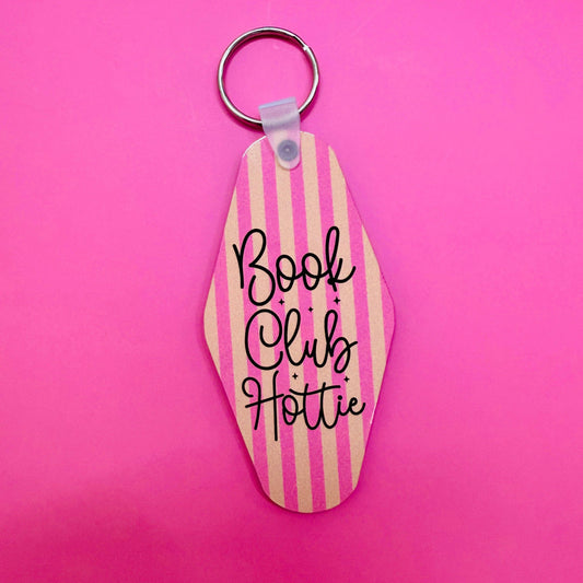Book Club Hottie Motel Style Keychain