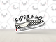 Elder Emo Checkered Vans Sticker