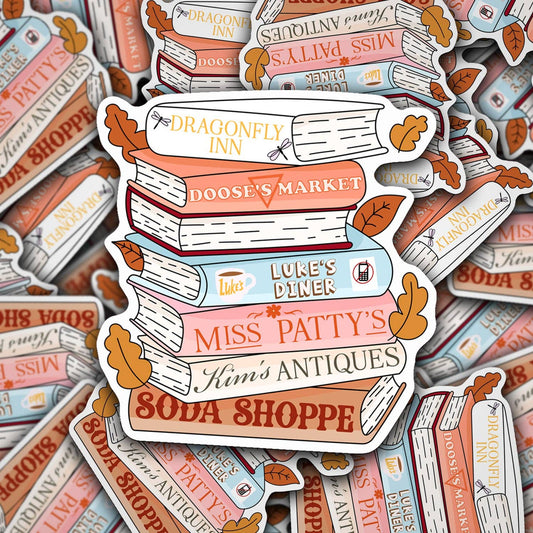 Gilmore Girls Book Stack Sticker
