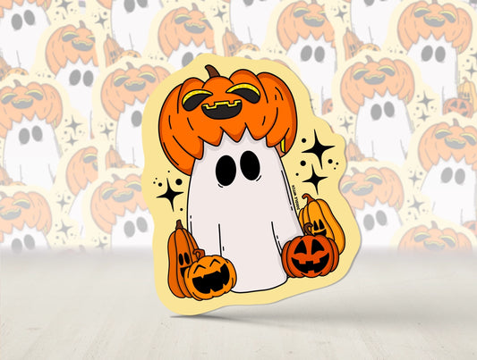 Pumpkin Ghost Sticker